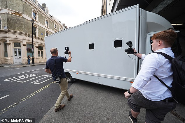 Kerry arrived at Westminster Magistrates' Court around the same time the inquest into Miss Widdecombe's death opened