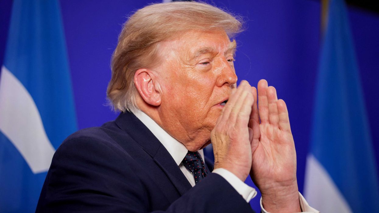 U.S. President Donald Trump attends a FIFA reception at Trump Tower in New York City, U.S., July 17, 2026. REUTERS/Evan Vucci