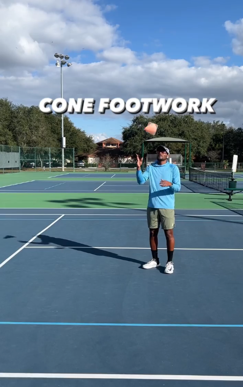 Cone footwork drills for faster movement