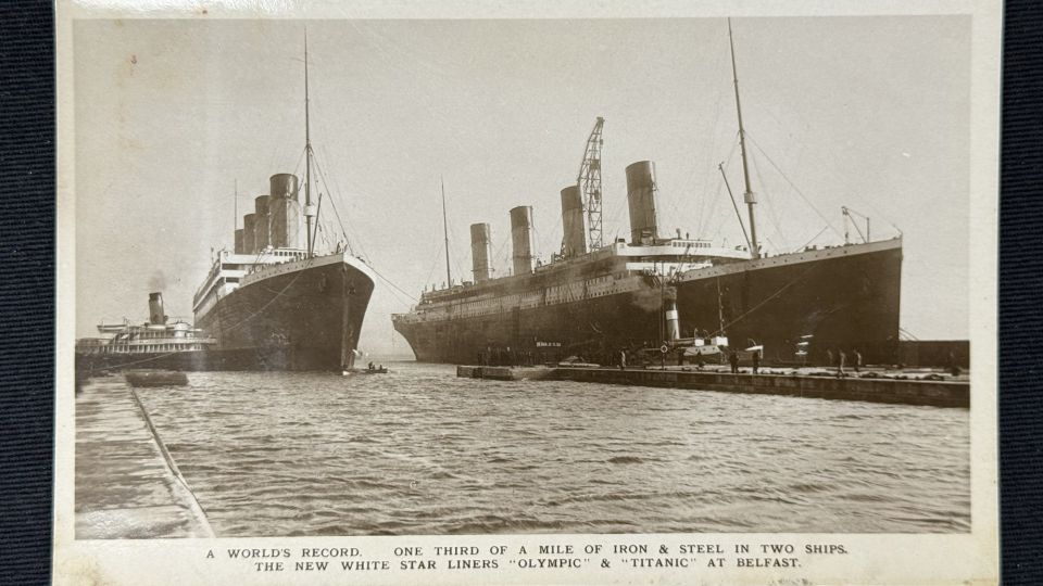 The Titanic and her sister ship the Olympic. - Henry Aldridge Auctioneers/PA