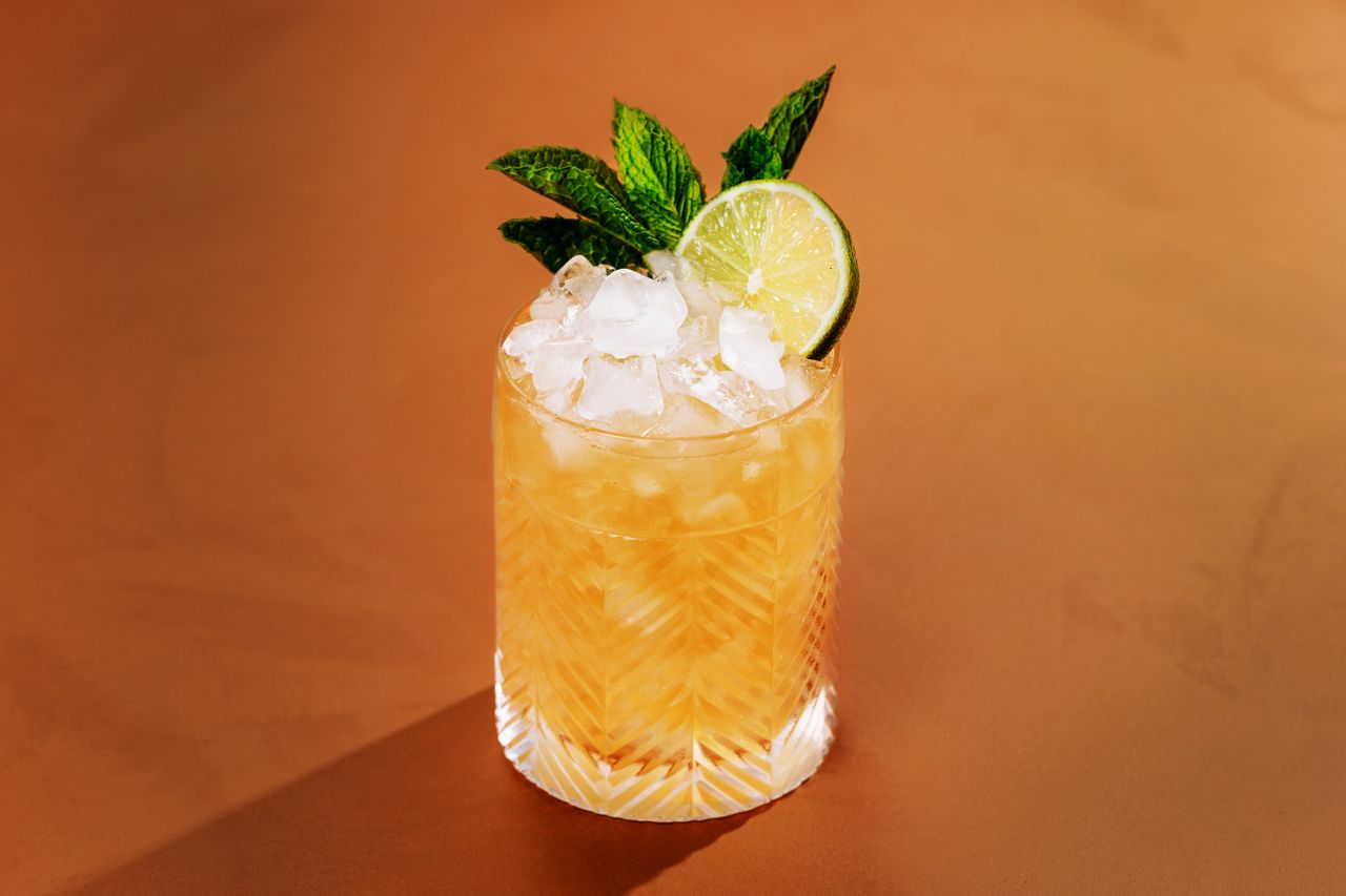A Navy Grog cocktail