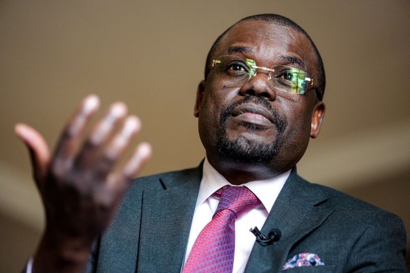 FILE PHOTO: Jean Kaseya, Director General of the Africa CDC, during an interview at the Fairmont Hotel in Washington, D.C.