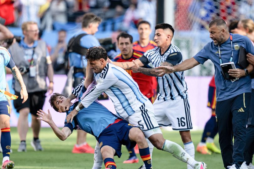 Bad blood spilled over between the two teams