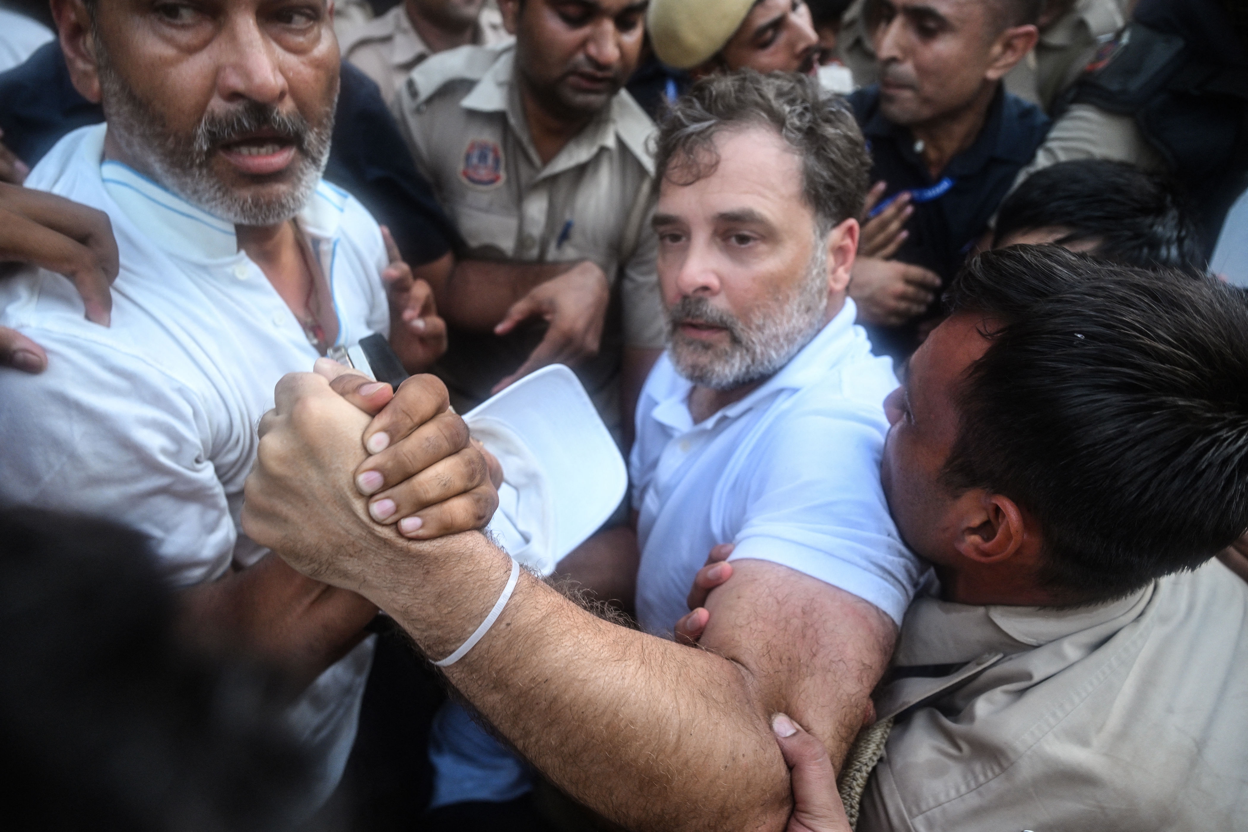 Police arrest Indian opposition leader Gandhi as protests continue to grow