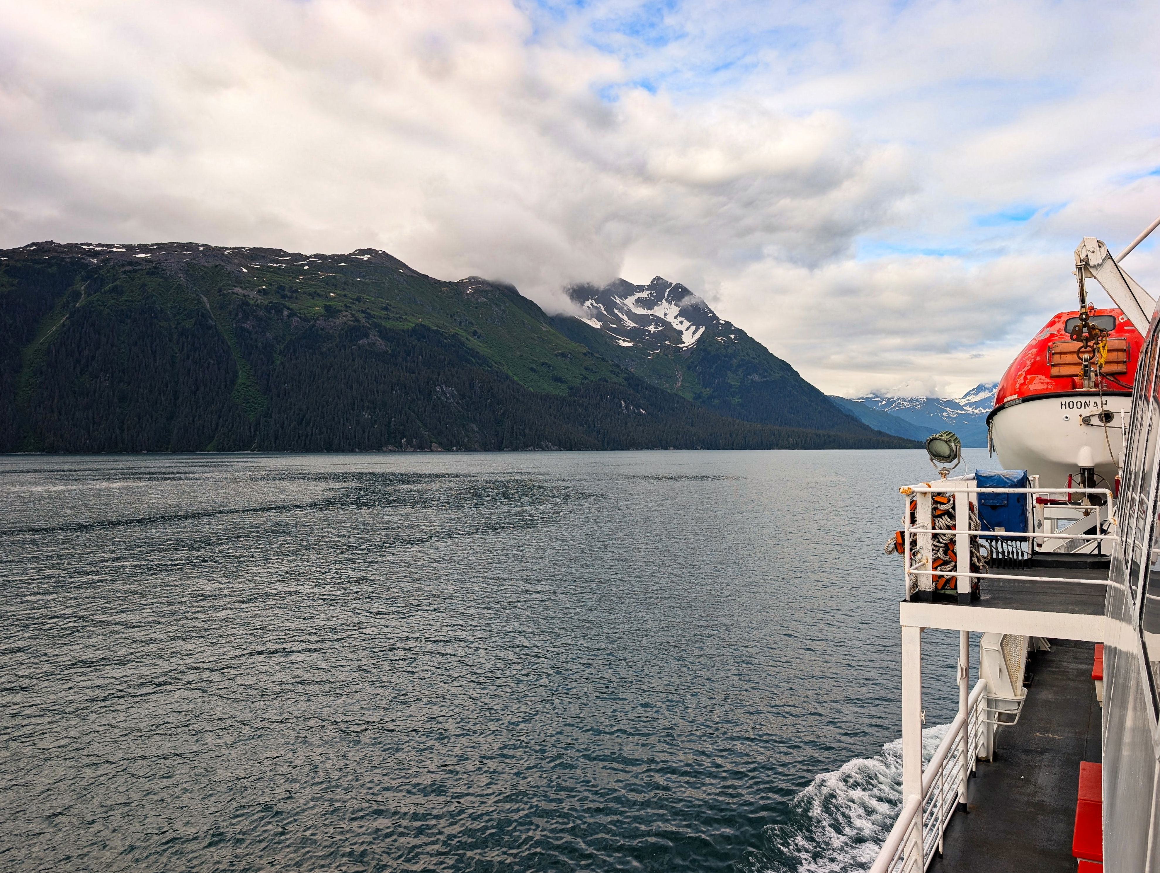 View from MV Aurora, Alaska Marine Highway System across Prince William Sound, Alaska