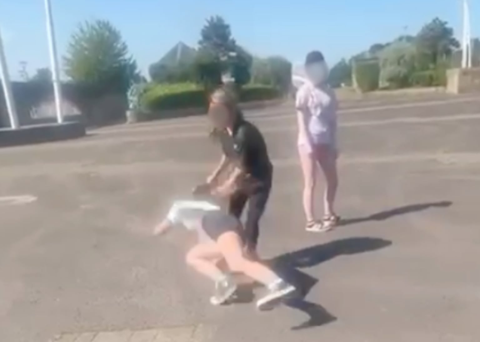 Image from video that circulated showing Caitlin being attacked