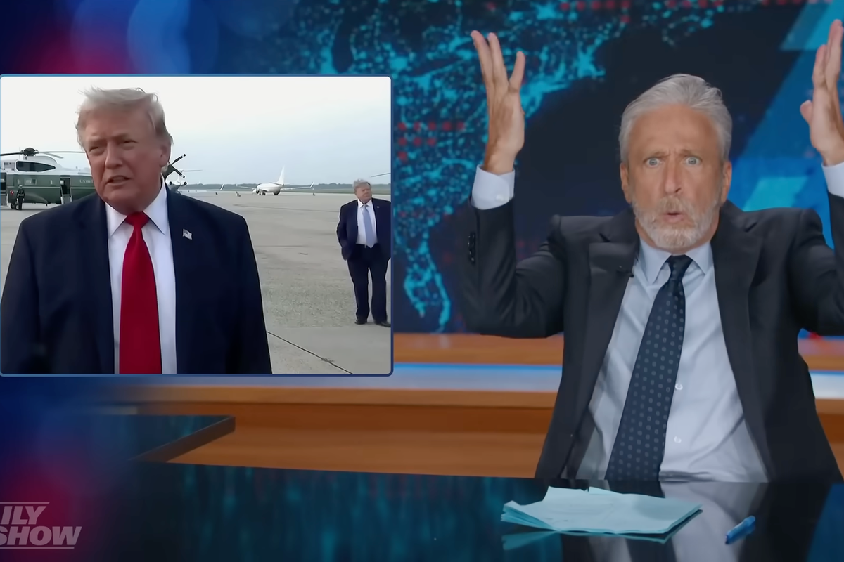 ‘Back-up Trump’? Jon Stewart ponders lookalike behind president
