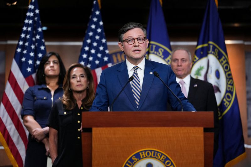 Press conference with Republican House Leadership, on Capitol Hill in Washington