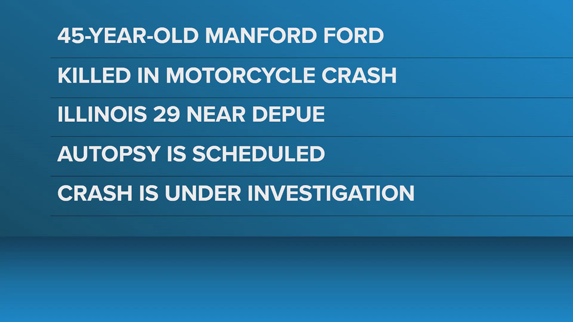 Man identified in Bureau County motorcycle crash