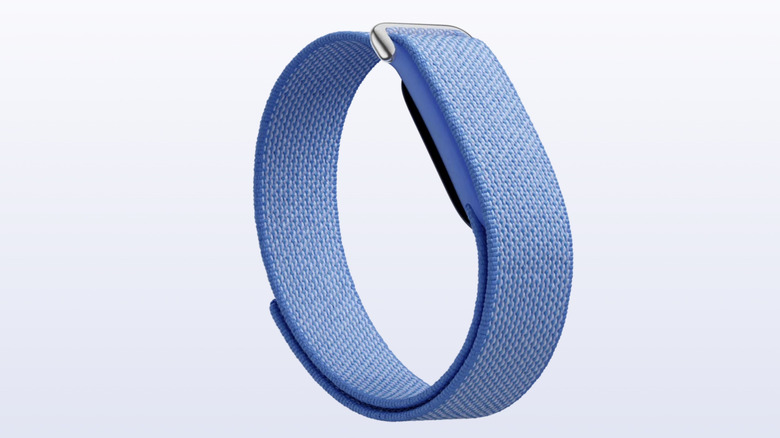 A close-up of Google's Fitbit Air health tracker.