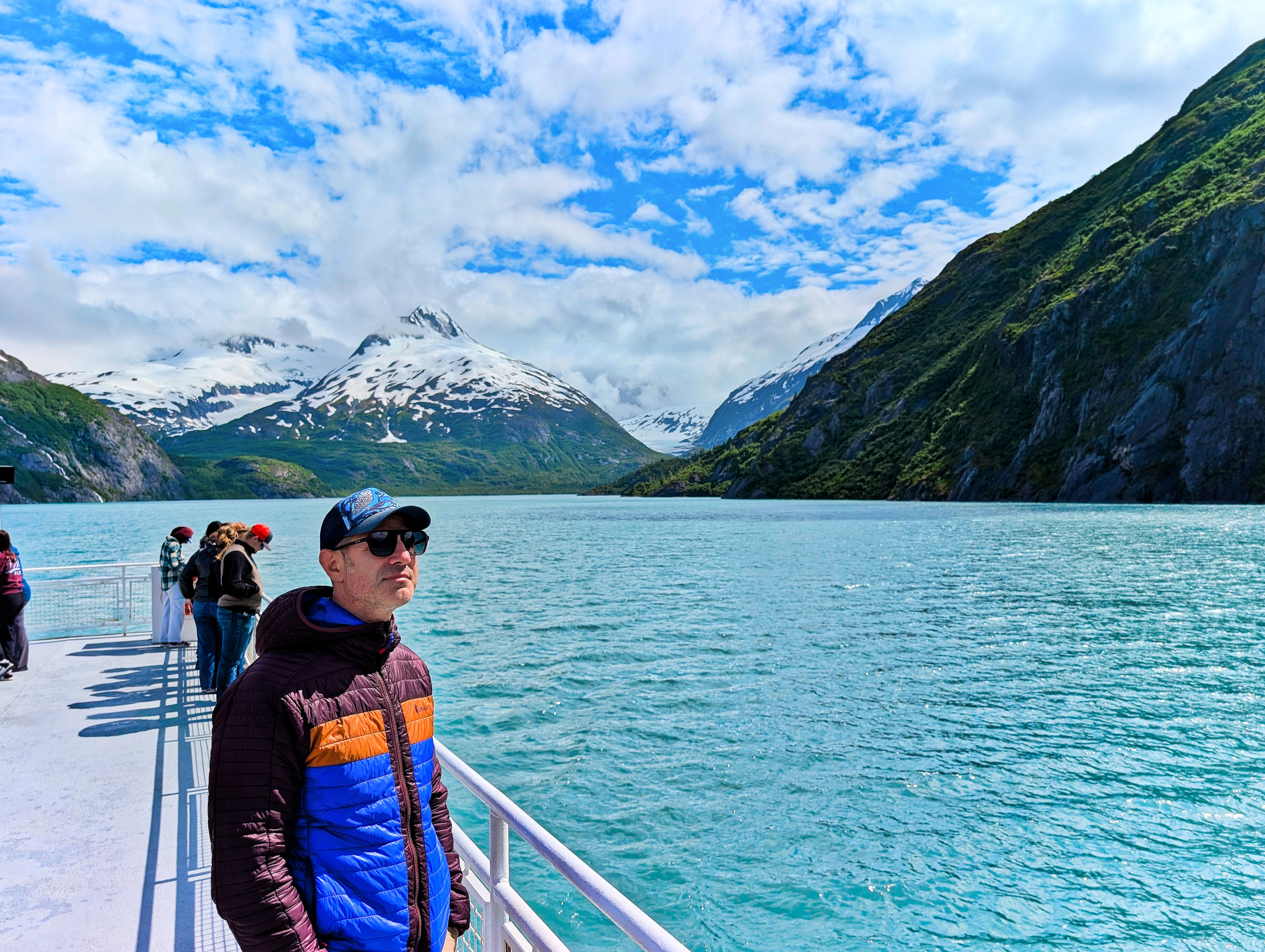 Turquoise waters of Portage Glacier Lake in Girdwood, Alaska