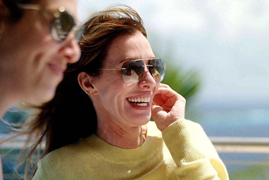 Carole Radziwill laughing in The Real Housewives of New York City Season 16.