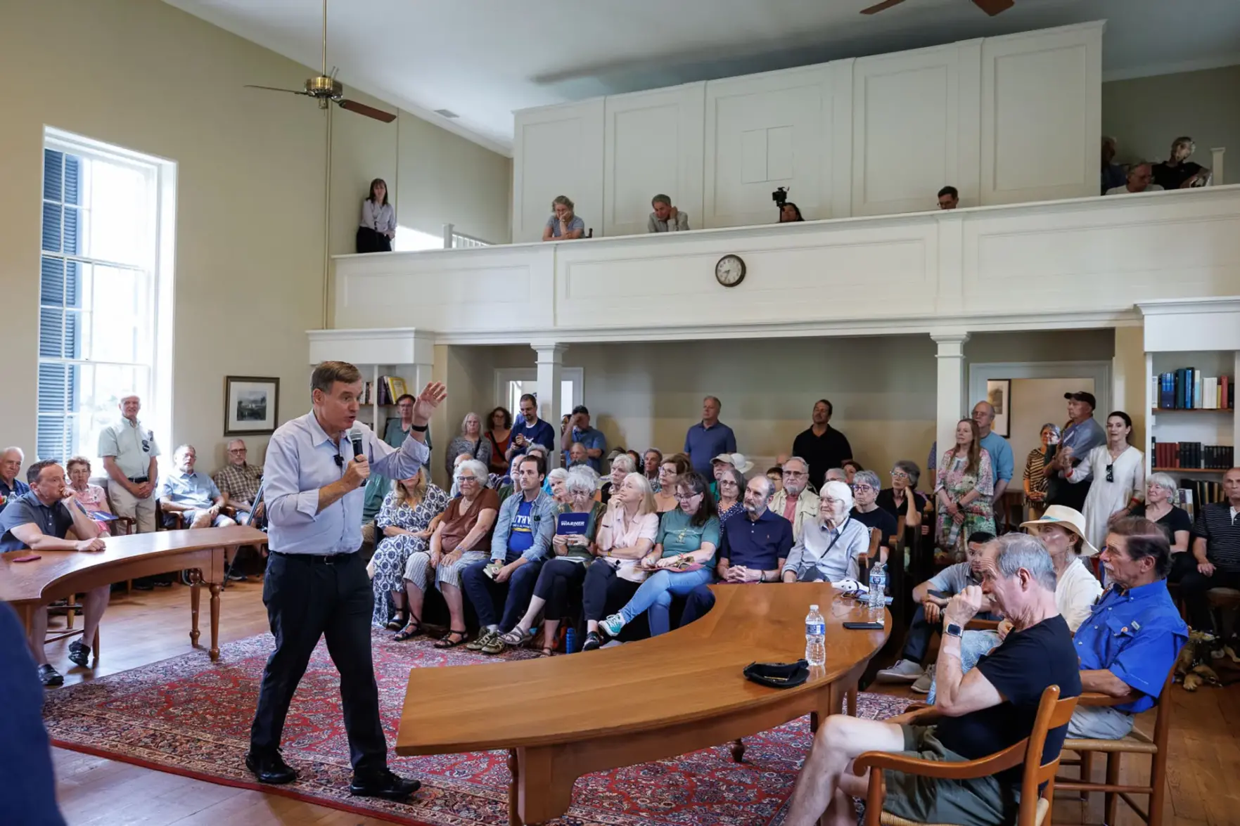 Warner, Subramanayam talk issues from Rappahannock's courthouse to Iran