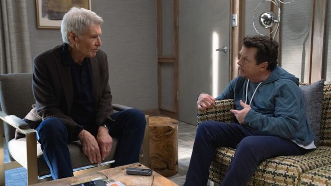 Harrison Ford and Michael J. Fox in 'Shrinking'