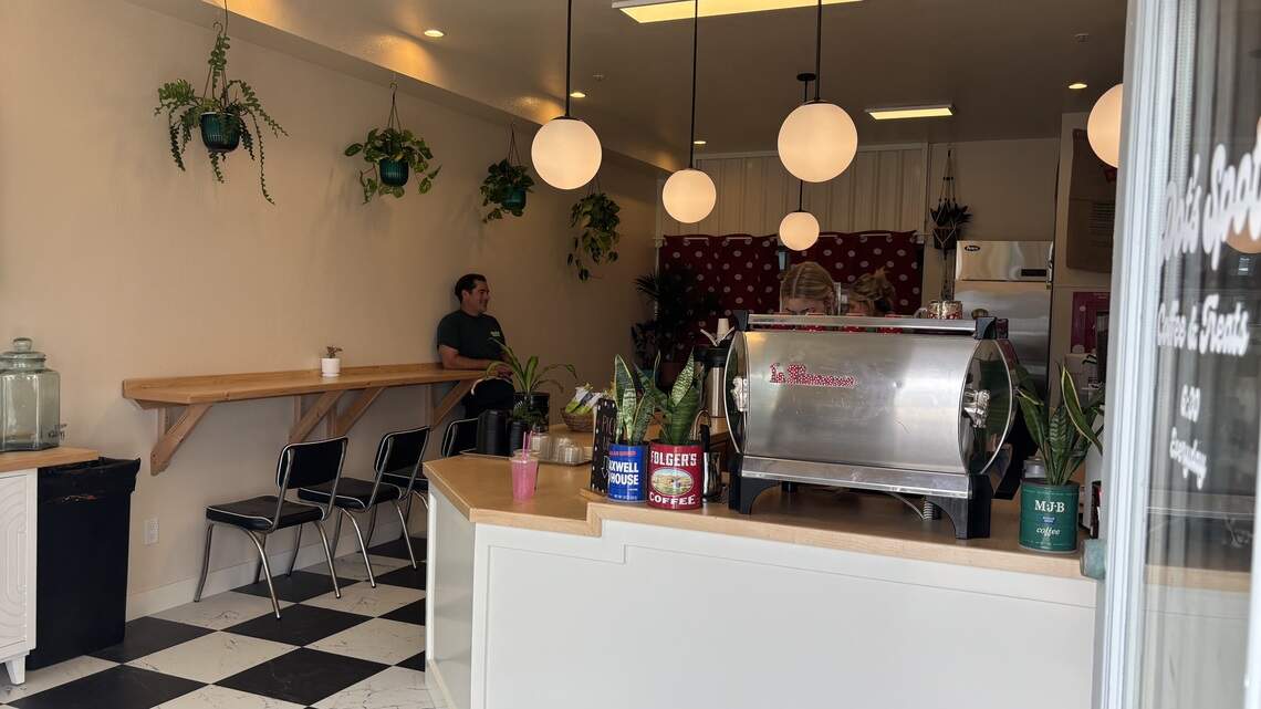 Dot’s Spot opened in Cayucos on Tuesday, July 14, 2026, serving Joebella Coffee and pastries from MamaBirds Bakery, seen here on July 13, 2026.