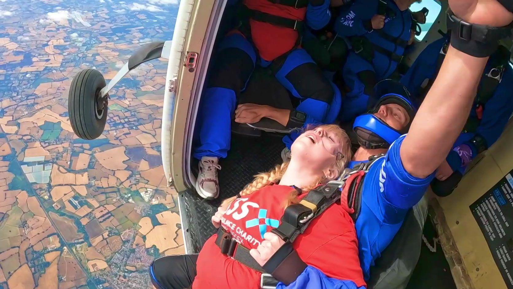 The skydive was to raise funds for Air Ambulance Charity Kent Surrey Sussex