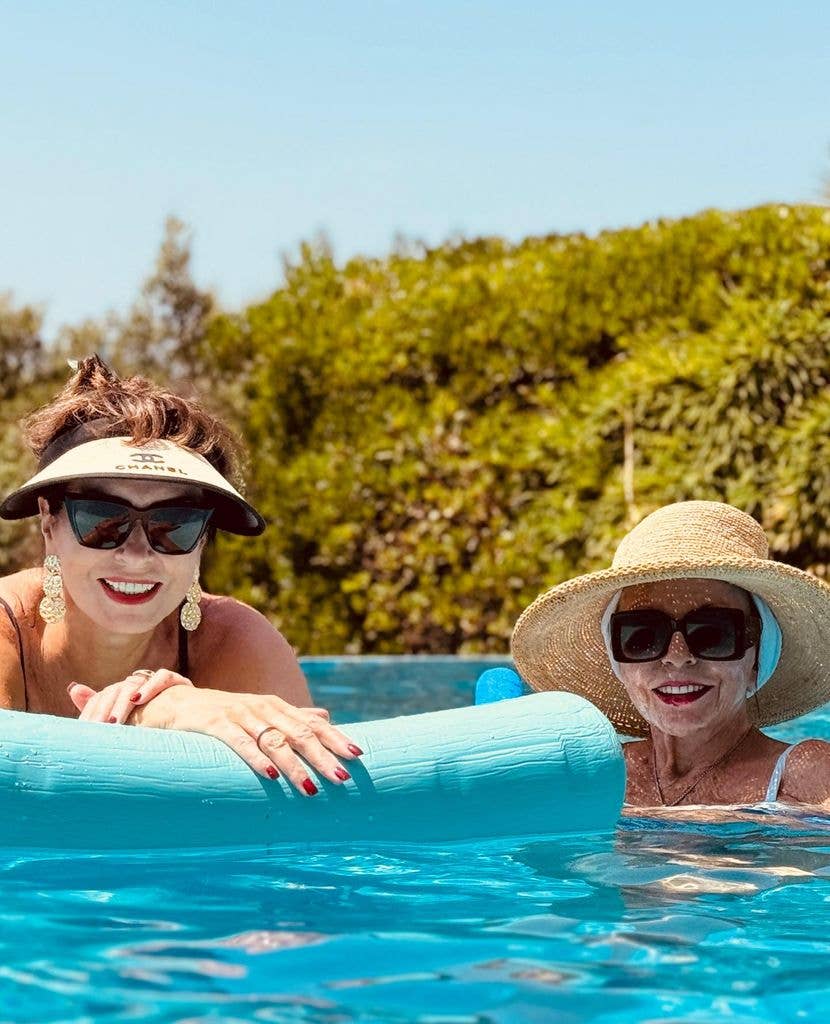 Joan Collins and Alison Papworth