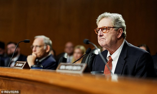 Kennedy looks on during Tuesday's hearing