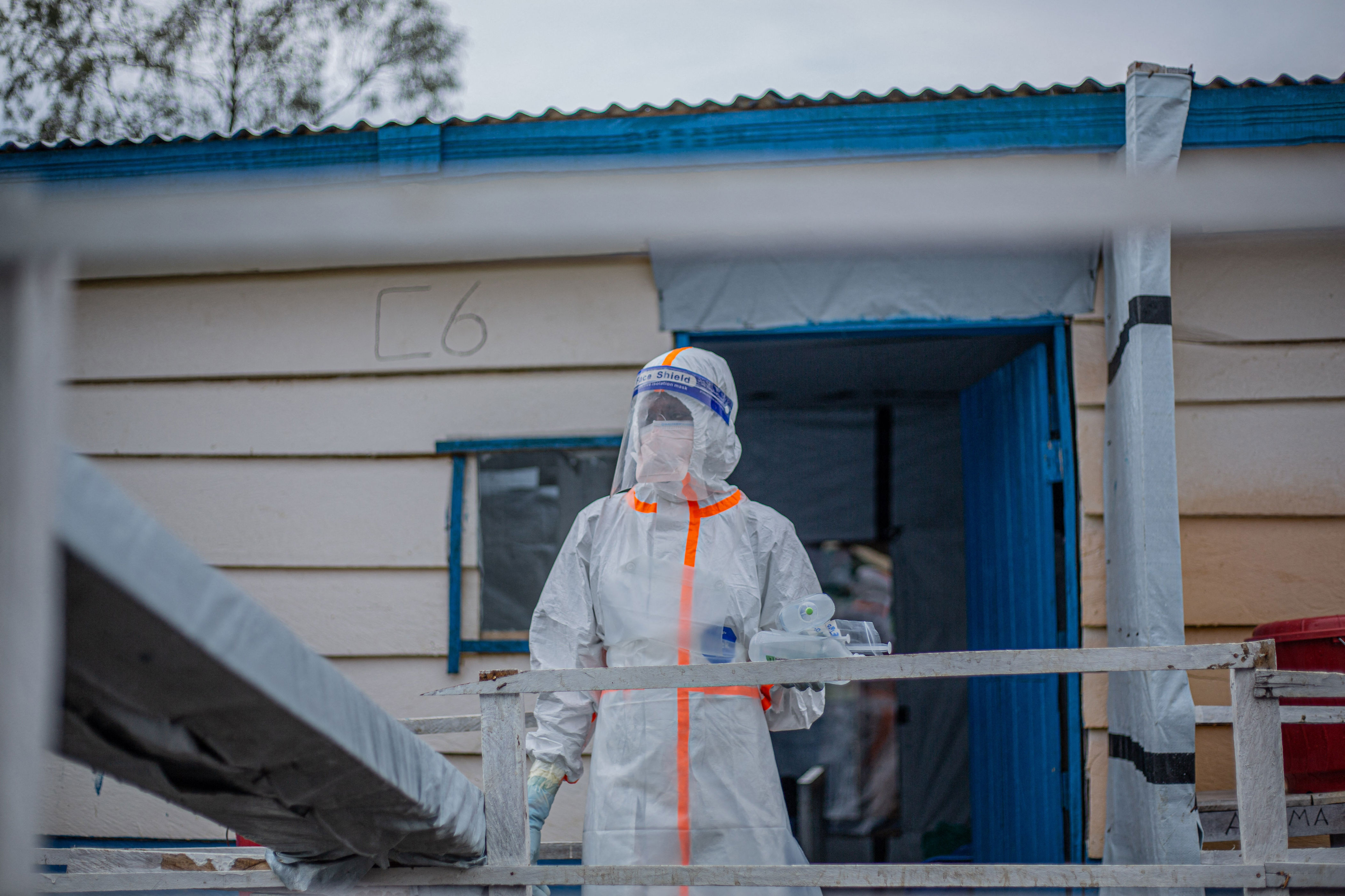 The humanitarian worker remains well, according to the UKHSA (AFP/Getty)