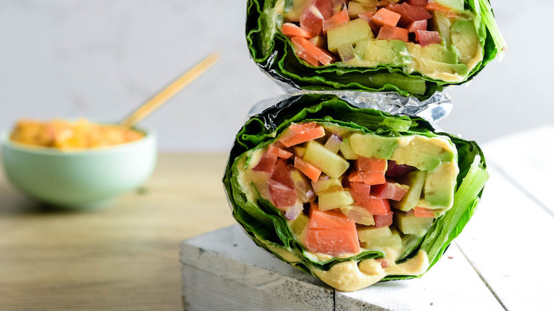 Ditch sandwich bread and try lettuce wraps at your next picnic