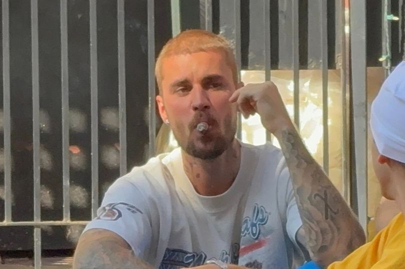 The pop star was seen smoking in New York City
