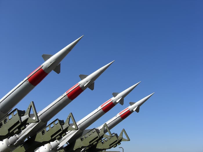 SAM missile battery.