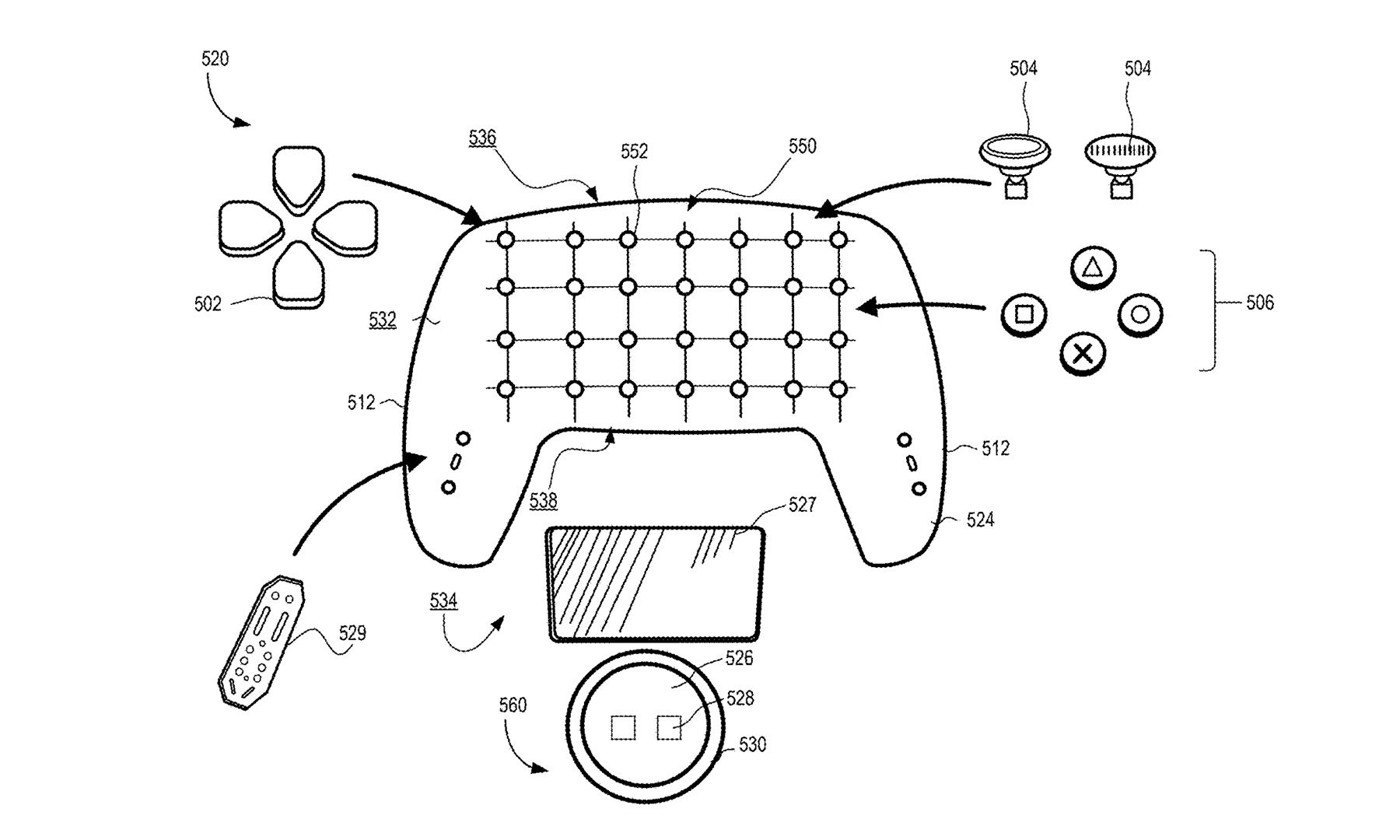 PlayStation DualSense Controller touchpad with a small detachable touchscreen