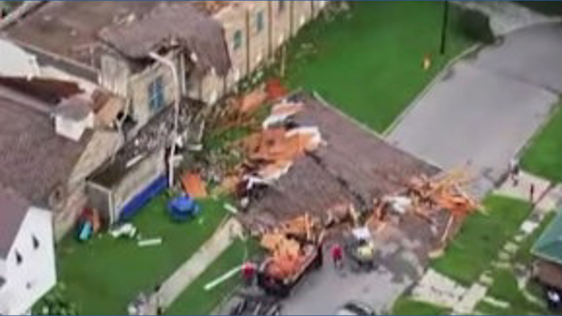 Roof torn off of Newark church