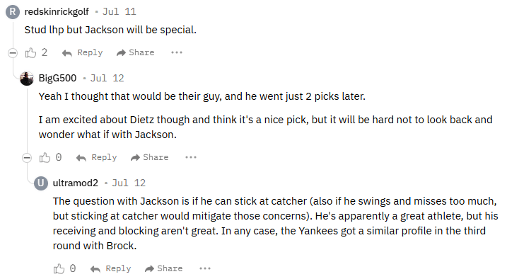 How did Yankees fans grade their top 2026 MLB Draft picks?