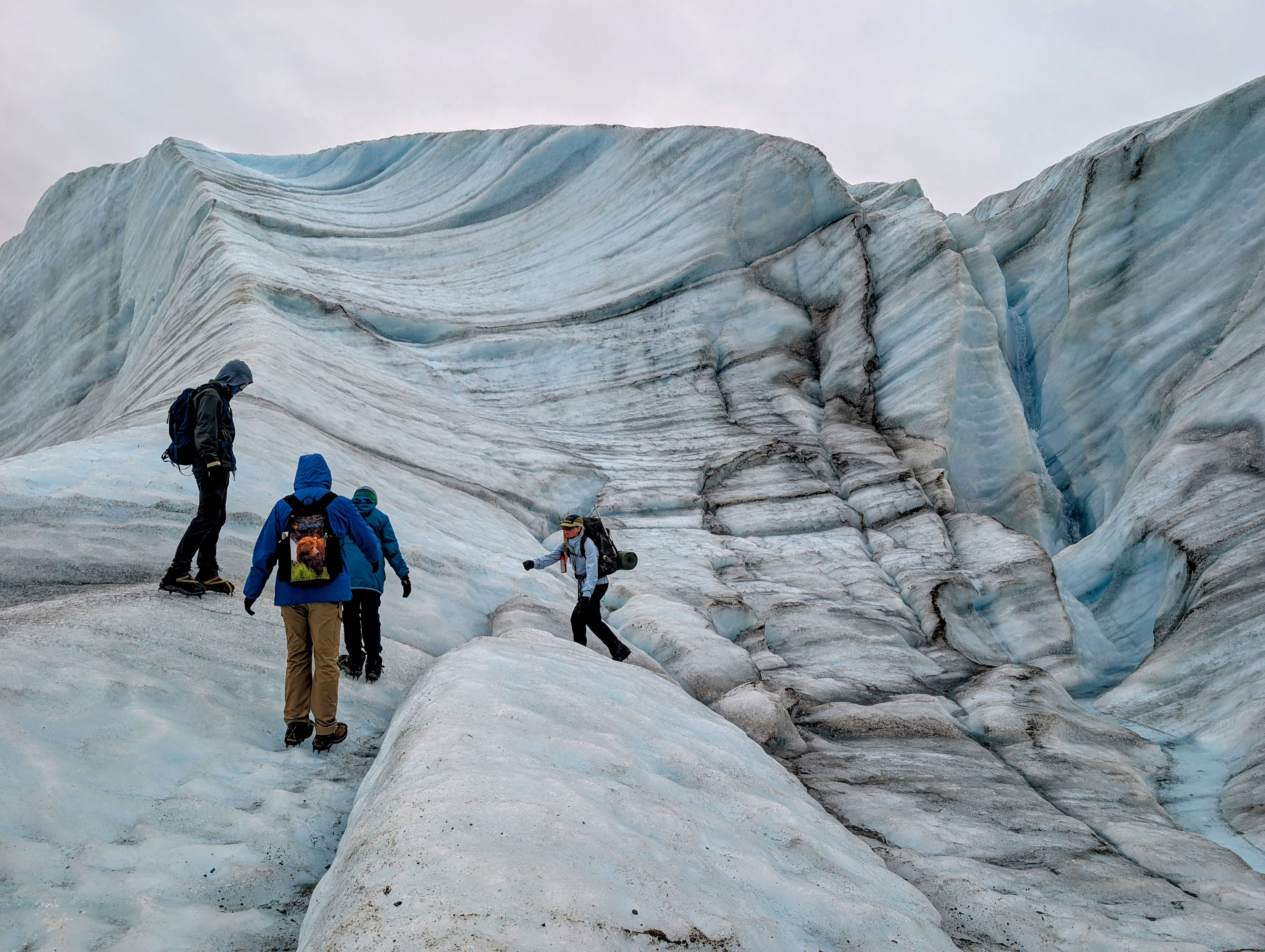 Hiking on Root Glacier in Wragell-St Elias National Park w/ Kennicott Wilderness Guides, McCarthy, Alaska
