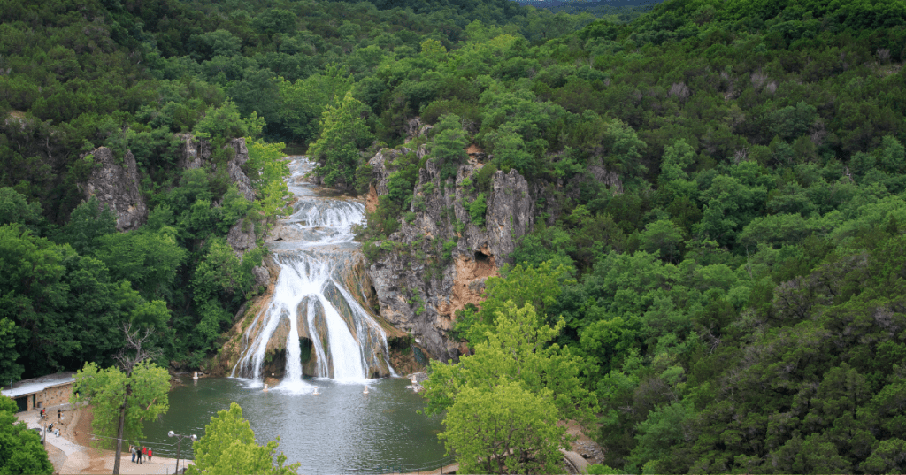Turner Falls in Davis, OK from above