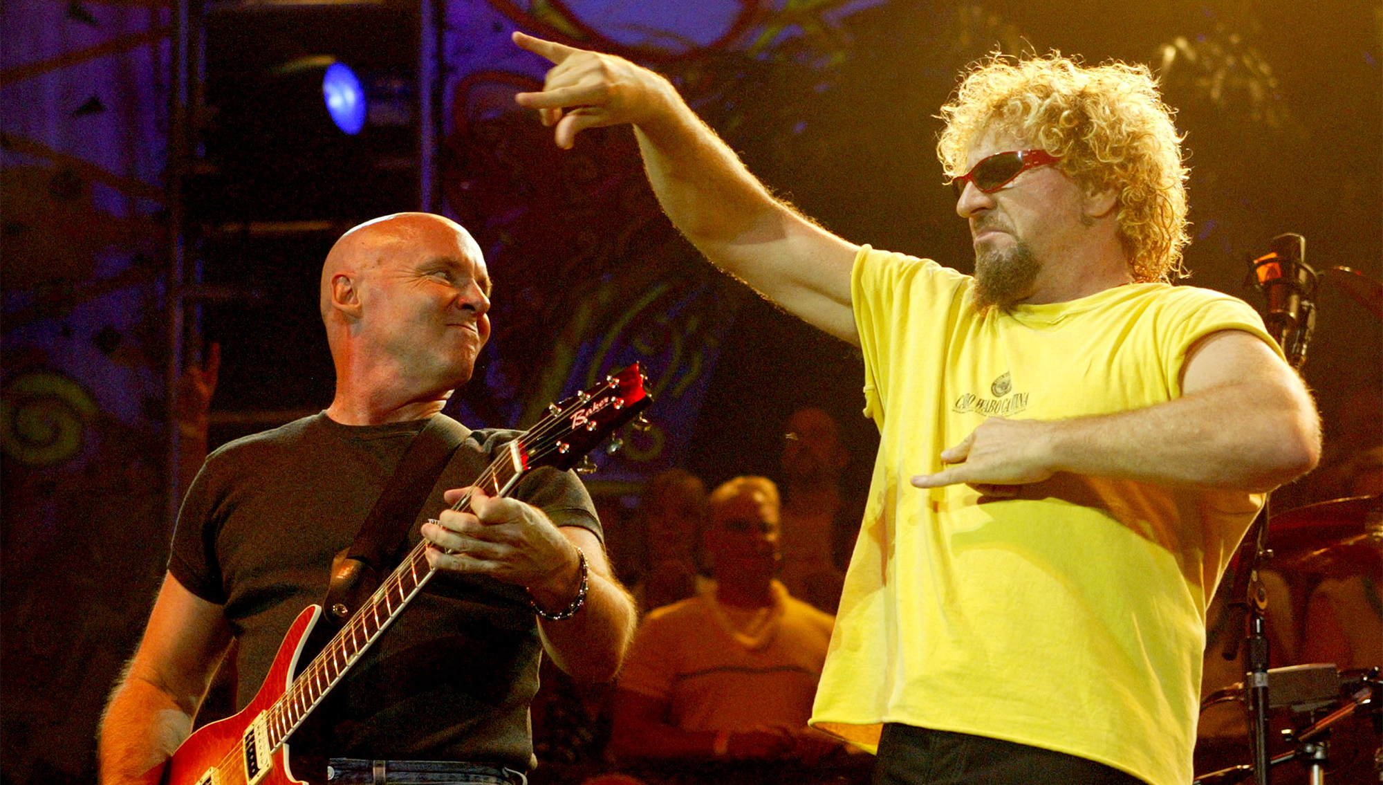Ronnie Montrose and Sammy Hagar during Montrose in Concert with Sammy Hagar at Verizon Wireless Amphitheater in Bonner Springs, Kansas, 22 August, 2003