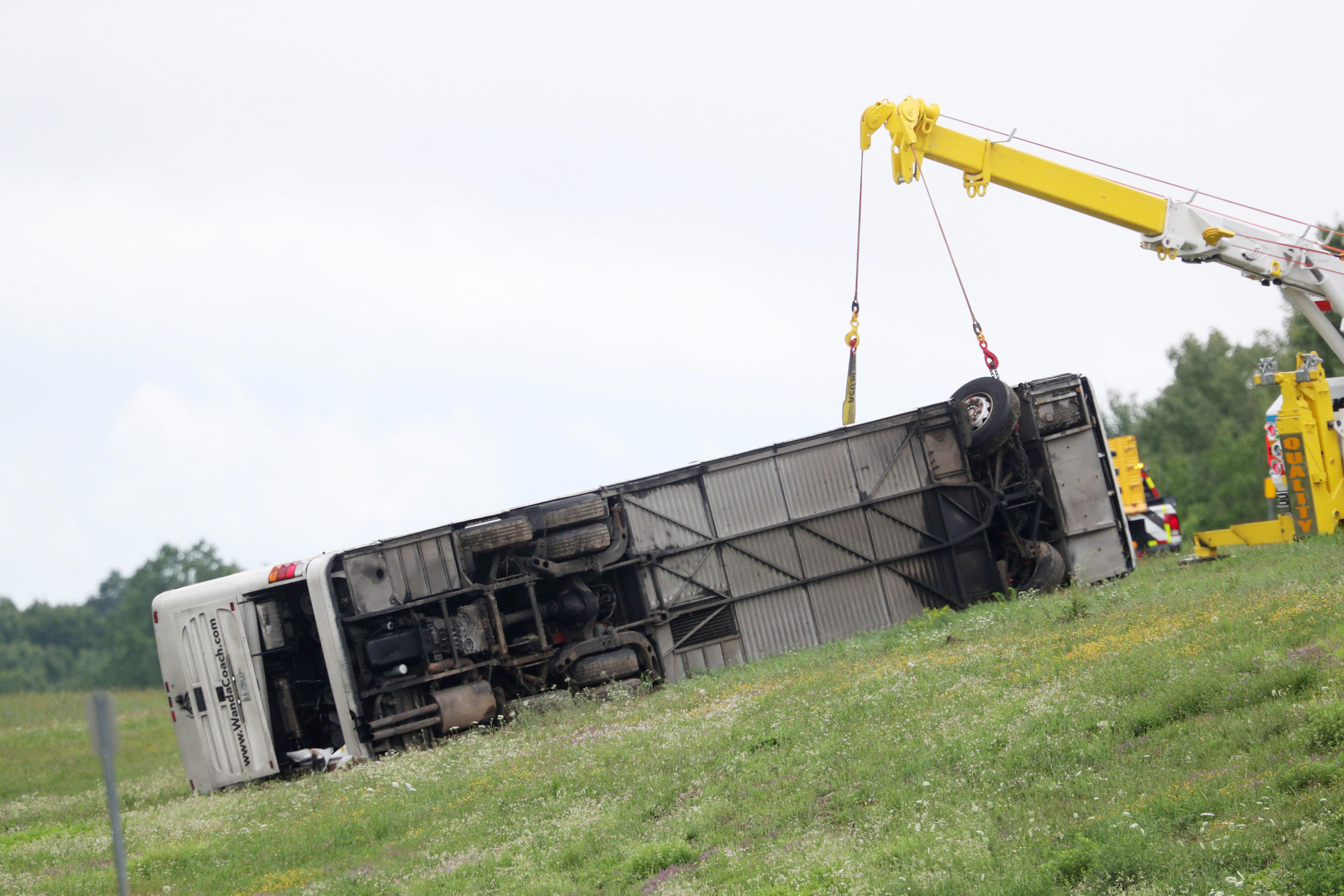 Bus crash with multiple injuries snarls Thruway traffic near Newburgh