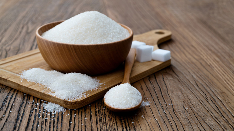 bowl of granulated sugar