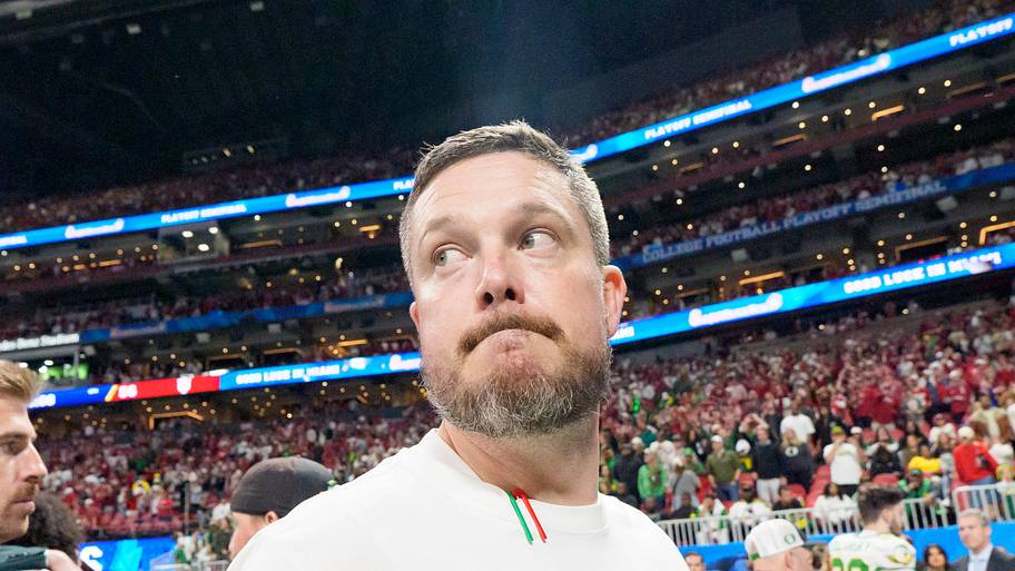 oregon ducks dan lanning big ten college football playoff big game question dante moore chris hampton offensive line