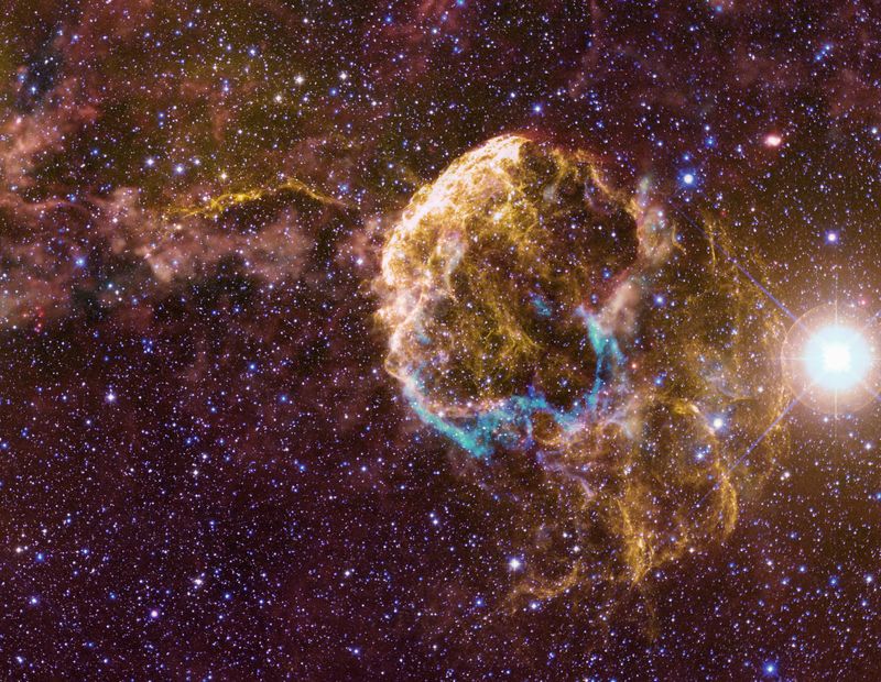 Multiwavelength scene shows the Jellyfish Nebula supernova remnant