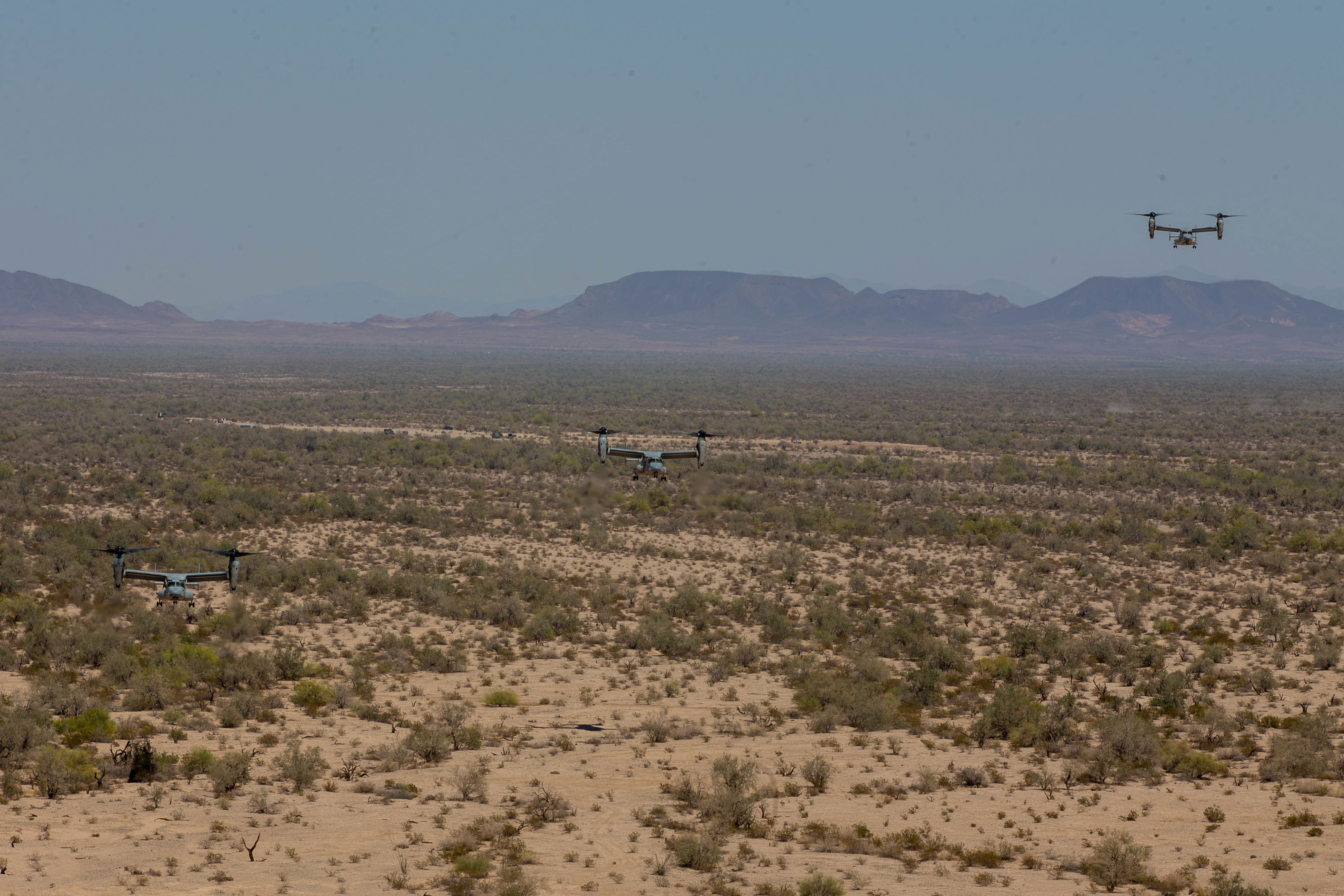 Marine Corps MV-22 Osprey suffers engine fire during Air Force training exercise