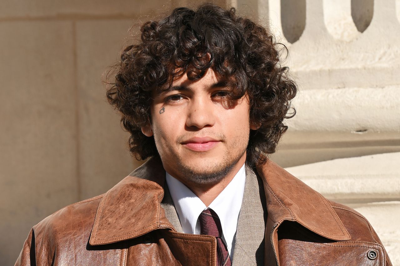 Dominic Fike at the Saint Laurent Menswear Spring/Summer 2026 show during Paris Fashion Week