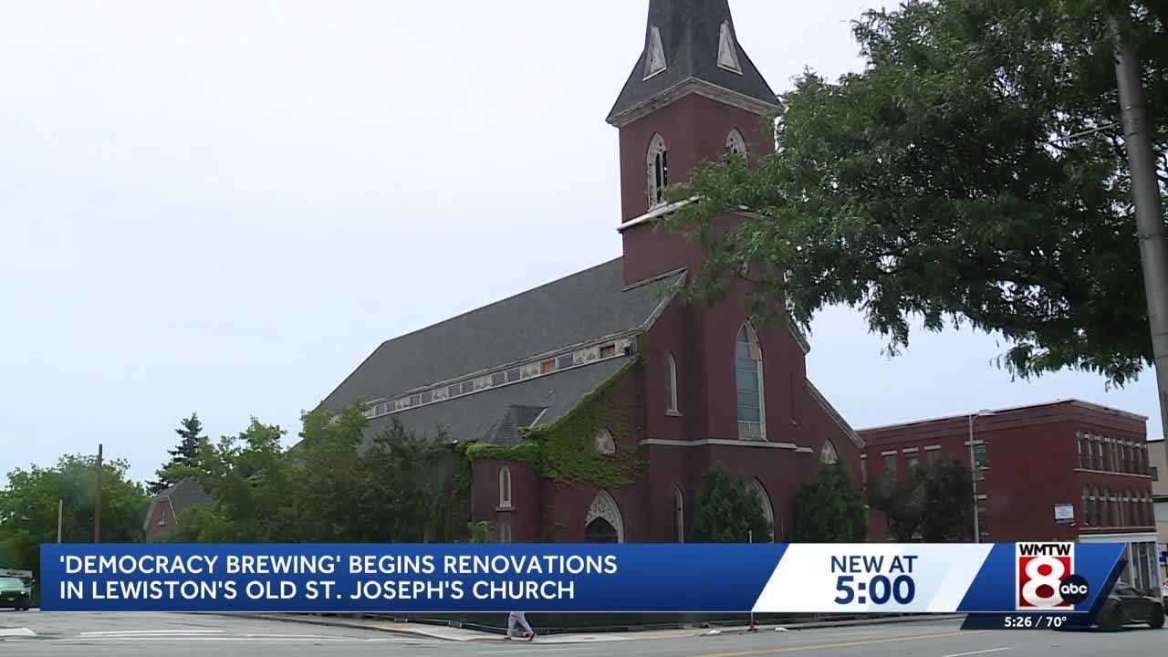 Democracy Brewing begins renovations in Lewiston's old St. Joseph's church