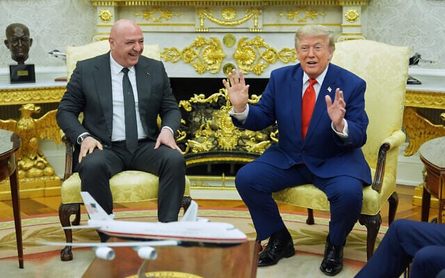 President Donald Trump meets with Lebanese President Joseph Aoun in the Oval Office at the White House, July 21, 2026, in Washington. (AP Photo/Mark Schiefelbein)