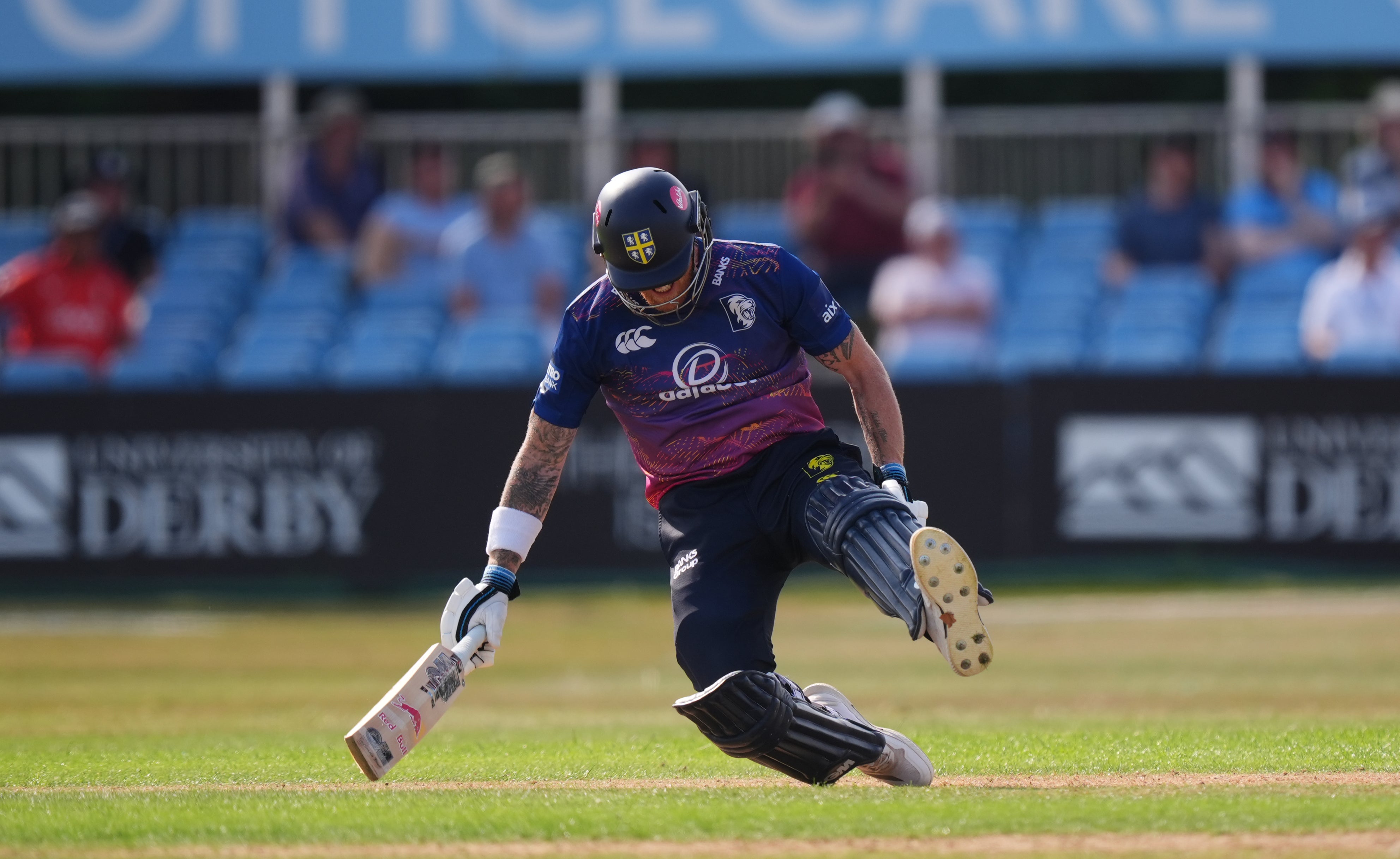 Stokes brought up his half-century in uncomfortable fashion (Mike Egerton/PA) (PA Wire)