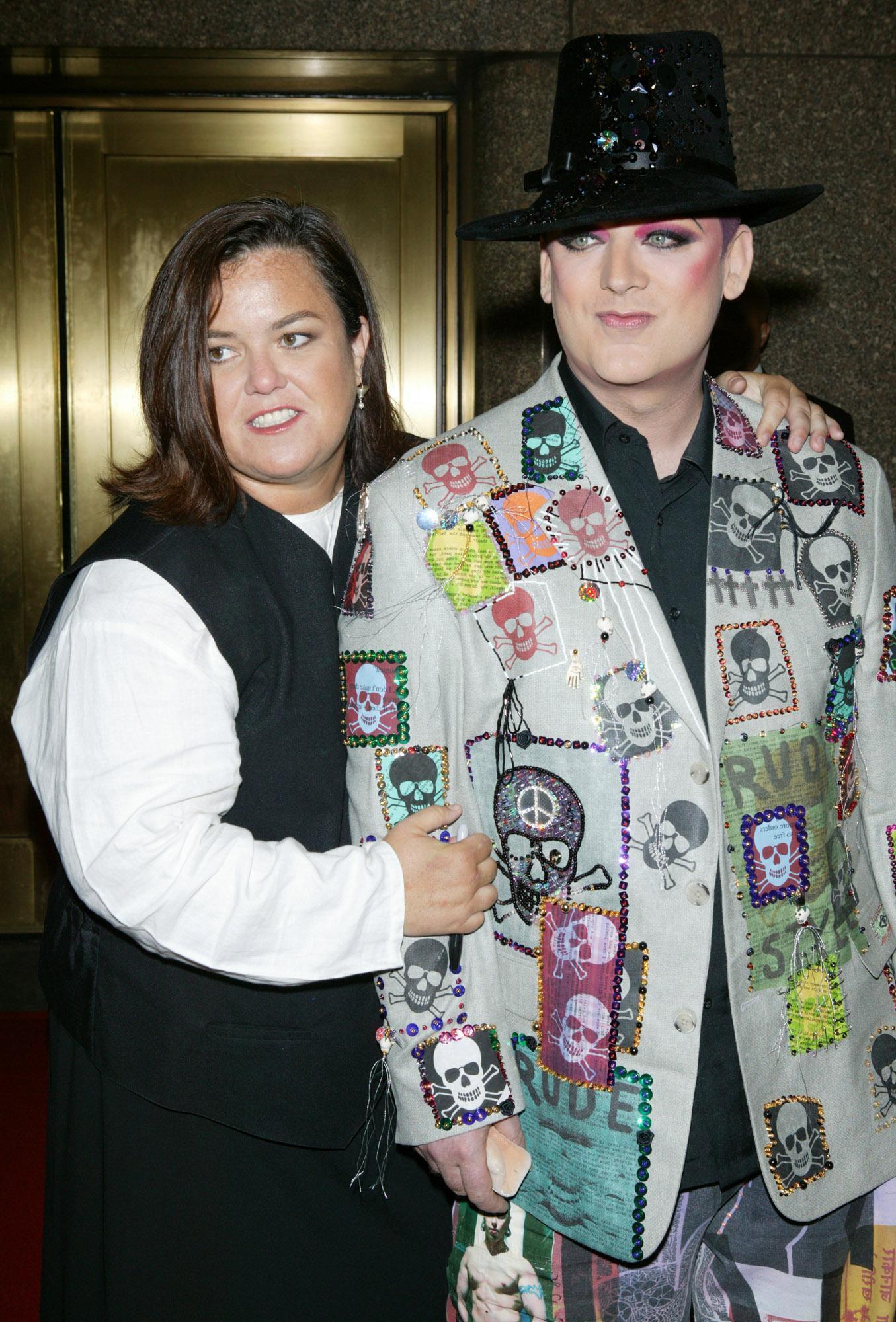 US chat show host Rosie O’Donnell and singer Boy George (Matt Peyton/PA) (PA Archive)