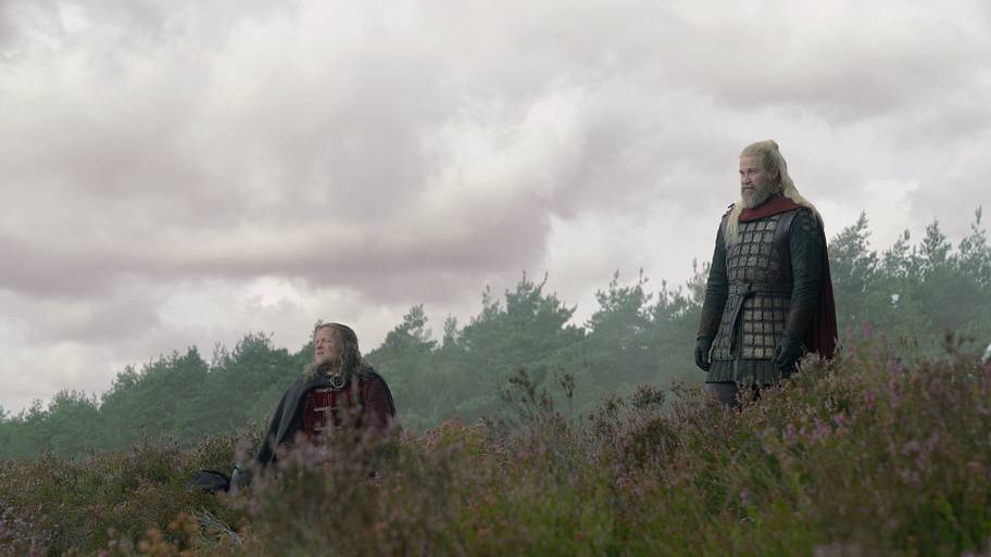 Tom Bennett (Ulf the White) and Kieran Bew (Hugh the Hammer) in House of the Dragon season 3 episode 6.