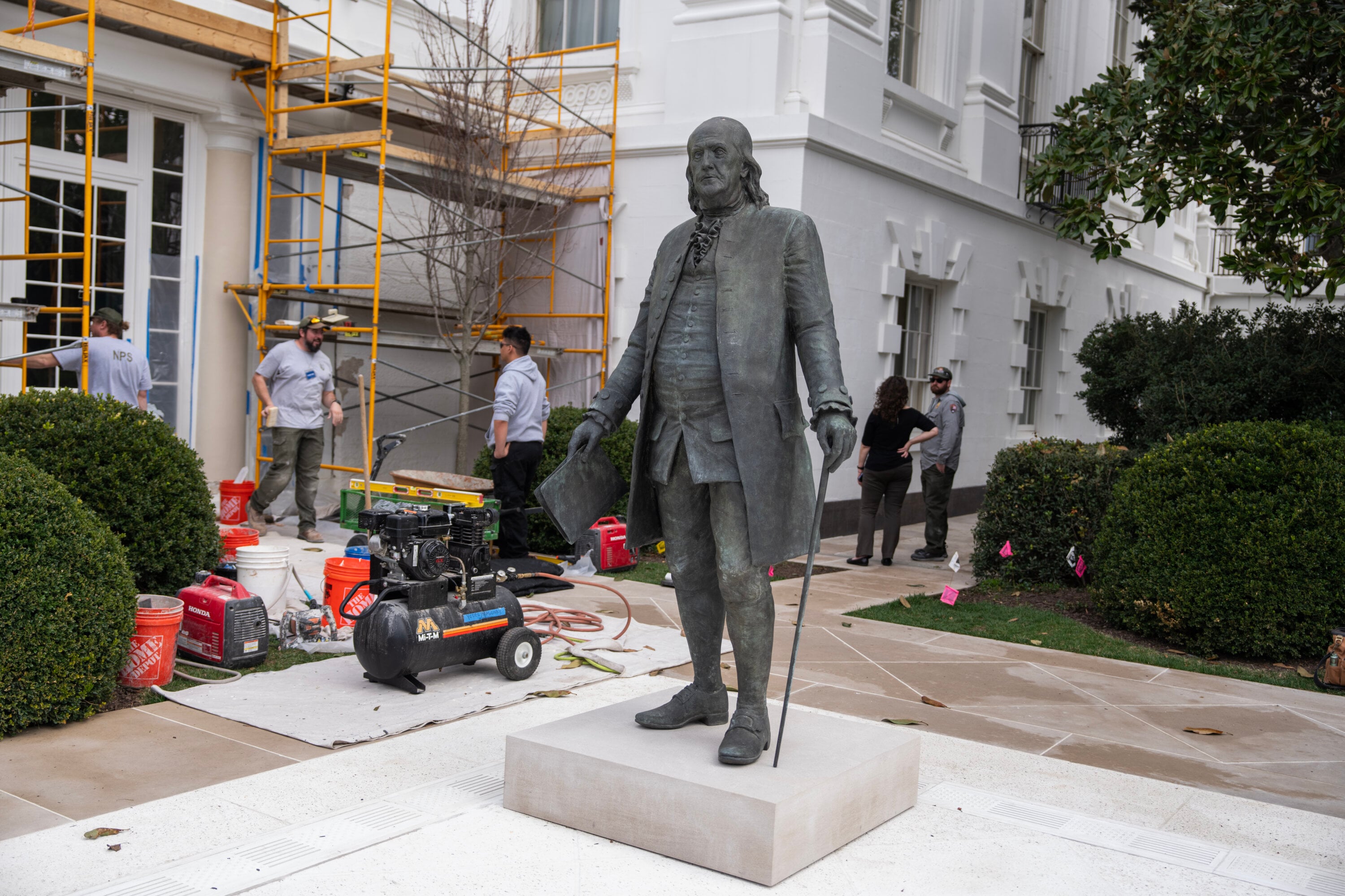 The White House Rose Garden is turning into a sculpture garden