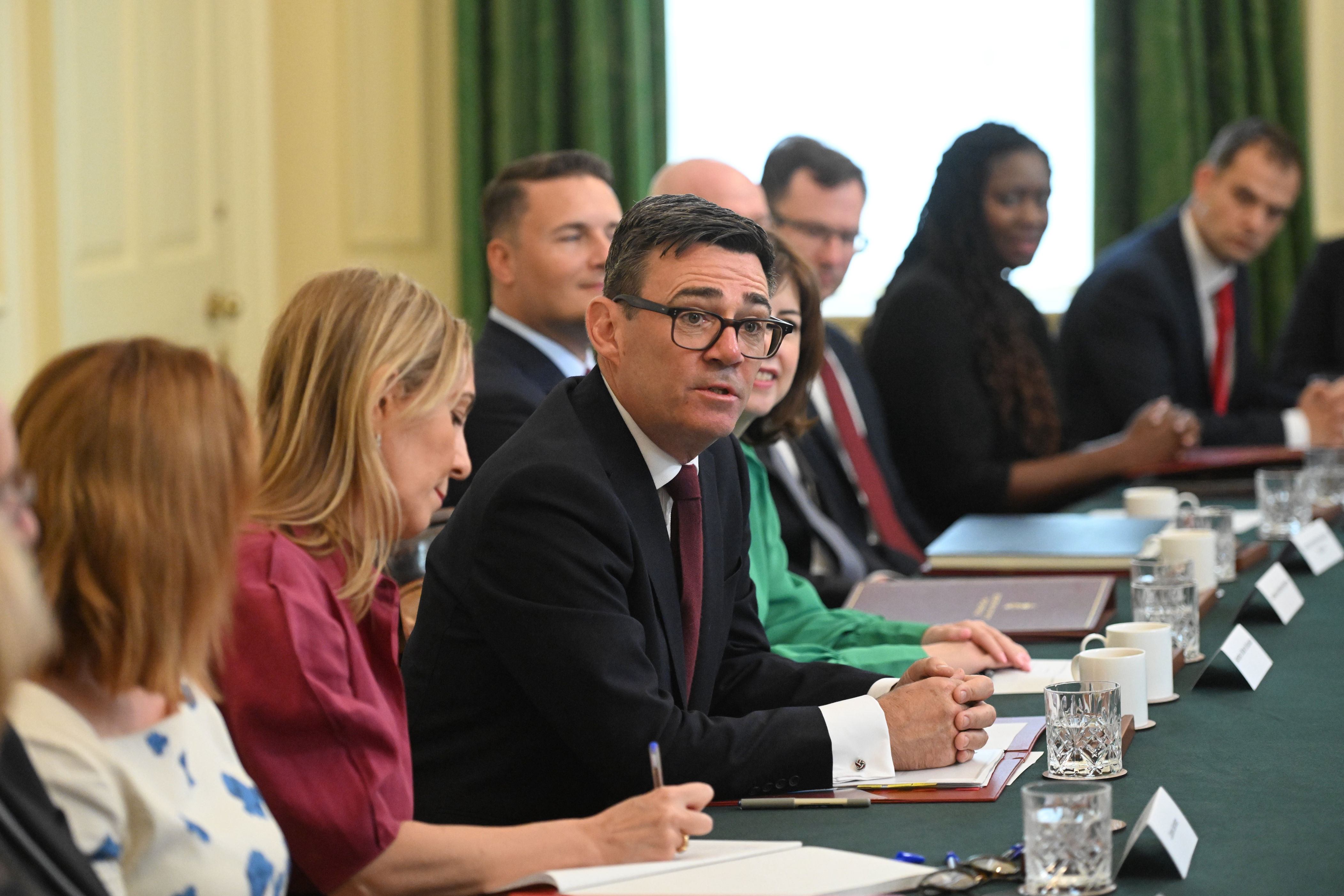 Prime Minister Andy Burnham hosted his first Cabinet meeting on Tuesday (Eddie Mulholland/Daily Telegraph/PA) (PA)