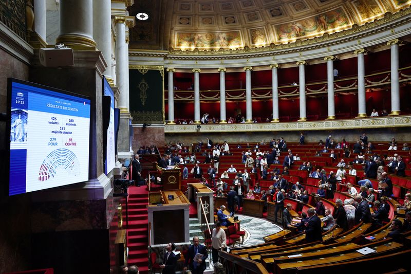 French lawmakers vote on social media ban for children at the National Assembly in Paris