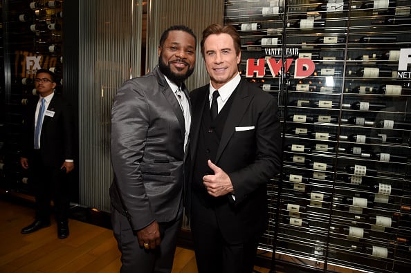 BEVERLY HILLS, CA - SEPTEMBER 17: Actors Malcolm-Jamal Warner (L) and John Travolta at Vanity Fair And FX's Annual Primetime Emmy Nominations Party on September 17, 2016 in Beverly Hills, California. (Photo by Michael Kovac/Getty Images for Vanity Fair)