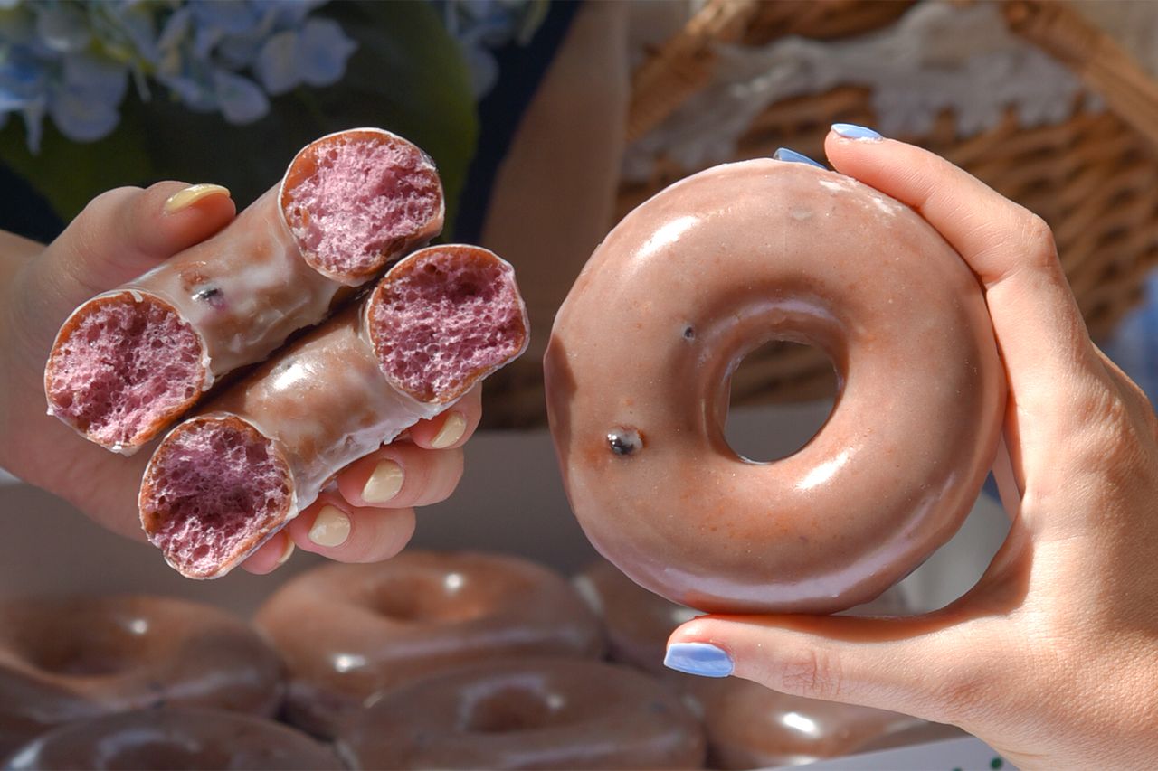 Krispy Kreme Blueberry Glazed Donuts