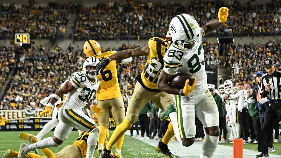 Green Bay Packers wide receiver Savion Williams scored his only touchdown as a rookie at the Steelers.