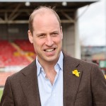 Prince William, Prince of Wales on the pitch at the Racecourse Ground after his visit to The Turf Pub, near Wrexham AFC as he marks St. David's Day on March 01, 2024 in Wrexham, Wales. (Photo by Chris Jackson/Getty Images)